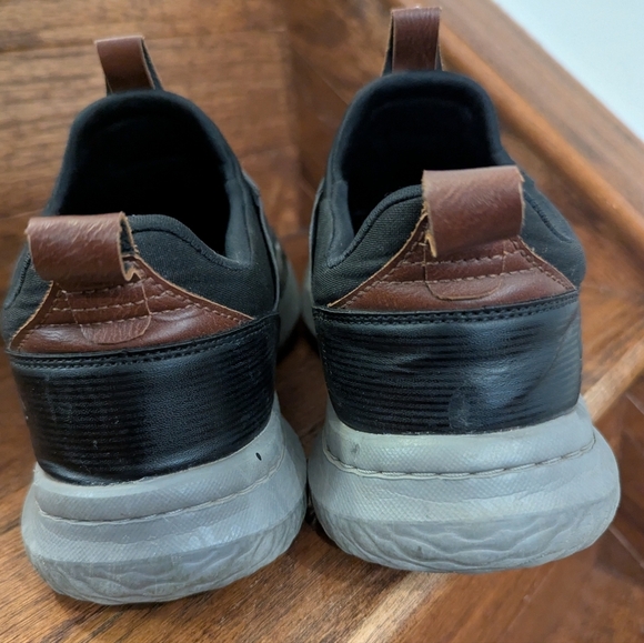 Skechers Black & Gray Men's Slip On Sneakers Size 8 - Picture 12 of 13